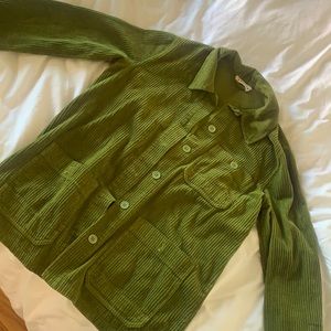 Green Corduroy Shacket